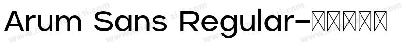 Arum Sans Regular字体转换